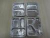 Multi - Cavity Foil Takeaway Containers with cover Pollution-Free for restaurant