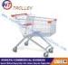 Four Wheeled Wire Shopping Trolley With Kids Seat European Style