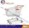 Chrome Plated Supermarket Shopping Cart 150L For Transport Food , Beverage