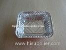 Silver Rectangle FDA Aluminum Foil Takeaway Containers For Frozen Ready Meals