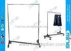 Heavy Duty Metal Clothes Rack , Customized Black Garment Racks