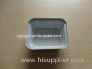 Rectangle Aluminium Foil Containers With Lid For Food Storage white coated 450ML