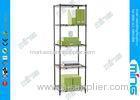 Chrome Carbon Steel Mobile Wire Shelving Portable Storage Shelves