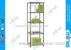 Chrome Carbon Steel Mobile Wire Shelving Portable Storage Shelves