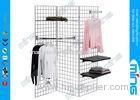 Heavy Duty Wire Gridwall Display Racks 3 Way in Powder Coated