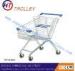 Chrome Plated Steel Material Supermarket Shopping Cart Unfolding Type