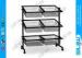 Metal Powder Coated Wire Rack Display Stands with 6 Basket for Foods Storage