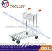 Folded Supermarket Shopping Cart Steel Material For Warehouse To Export