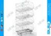 4 Layers Storage Wire Dump Bins Stacking Basket in Zinc Plating