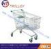 Steel Wire Supermarket Four Wheeled Shopping Carts For Walmart European Style