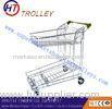 Steel Folded Supermarket Shopping Trolleys For Warehouse , Zinc + PP Surface Handling