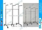 6 Way Metal Clothing Rack with Straight Arms in Chrome Plated