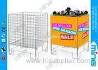 Modern Zinc Plated Wire Dump Bins / Promotion Retail Display Cages