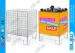 Modern Zinc Plated Wire Dump Bins / Promotion Retail Display Cages