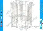 Zinc Plated Adjustable Wire Dump Bins / Flooring Retail Dump Bins