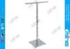 Steel Chrome Printing Metal Clothes Rack Two Way with Heavy Weighted Base