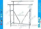 OEM Double Bar Metal Clothing Display Racks with V-Brace in Chrome