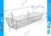 Slatwall Metal Mesh Wire Display Baskets / Chrome Wire Storage Baskets