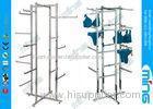 Modern Chrome Folding Lingerie Metal Clothes Rack With 16 Arms