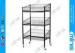 Black Powder Coated 3 Basket Wire Display Stand Rack For Snacks