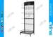 Black Powdercoated Wire Display Shelves Heavy Duty , 4 Hook Levels