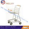 Unfoldable Supermarket Shopping Cart , Steel Metal Shopping Trolleys