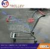 Zinc Plated Supermarket Shopping Cart German Style Unfolded 80 Litre