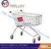 Standard 4 Wheels Supermarket Steel Metal Shopping Cart European Style