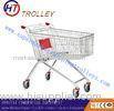 Standard 4 Wheels Supermarket Steel Metal Shopping Cart European Style