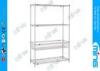 Customized Carbon Steel Mobile Wire Shelving / Chrome Wire Shelves