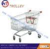 Large 4 Wheels Supermarket Shopping Trolleys Zinc Plating For Airport European style