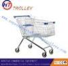 Lightweight Steel Wire Supermarket Shopping Trolleys Four Wheeled Asian Style