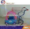 Foldable Plastic Supermarket Baby / Kids Shopping Cart With TPR Wheel