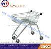 European Style Steel Material Supermarket Shopping Trolleys Carts Unfolded