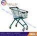 Custom Green Unfolded Children Supermarket Steel Wire Shopping Trolleys With Wheels