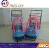 Small Supermarket Shopping Trolleys , Baby / Kids Trolley With Shopping Basket