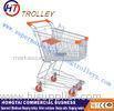 Asian Type Wire Shopping Cart Trolley Galvanized Handling 60 Kgs Capacity