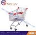 European Style Steel Supermarket Shopping Trolleys Carts Unfolded