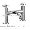 Bath Filler Mixer Tap Faucet / Cross Double Handle Deck Mount Tub Faucet