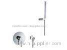 Rain Shower Set Mixer Faucet Taps With Hand Shower / Wall Mounted Elbow Connection