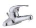 Deck Mounted Single Lever Faucet , Single Handle Basin 2 Hole Faucet / Mixer Taps