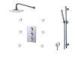 Shower 3 Way Thermostatic Mixing Valve With 16 Inch Chrome Finish Shower Head