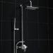 Durable Wall Exposed Diverter Thermostatic Shower Set With Twin Shower Head