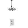 Chrome Brass Thermostatic Shower Valve Sets With Ceiling Raining Shower Head