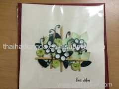 Handmade quilling flower card