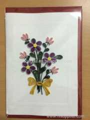 Handmade quilling flower card