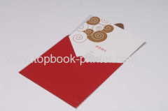 Gold stamping gloss laminated New Year's holiday greeting card printer