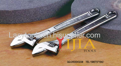 YJ-017 higher quality Janpan type adjustable wrench with black nickel plated