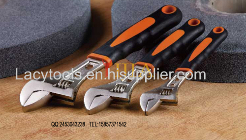 2 holes adjustable wrench with different color type handle