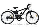 Custom Black sport mountain electric bike bicycle 26 inch 36V / 9Ah